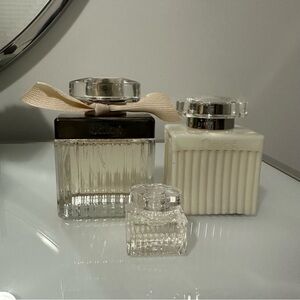 Chloe Fleur De Parfum 2.5 oz , Lotion Cream 3.4 oz, & Mini Travel Set